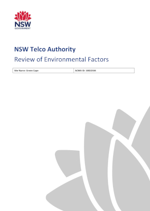NSW Telco Authority, Review of environmental factors cover image