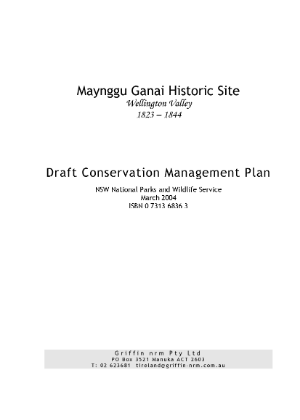 Maynggu Ganai Historic Site Draft Conservation Management Plan