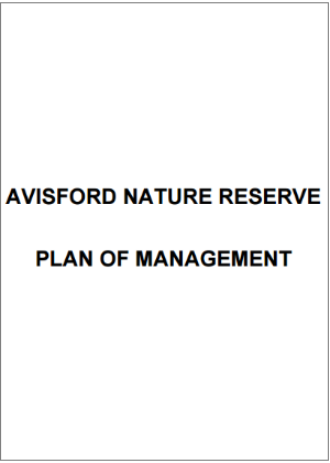 Avisford Nature Reserve plan of management cover