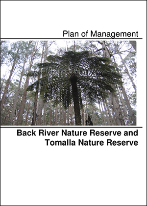 Back River and Tomalla Bature Reserves Plan of Management cover