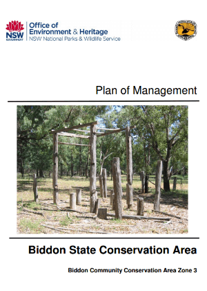 Biddon State Conservation Area Plan of Management cover
