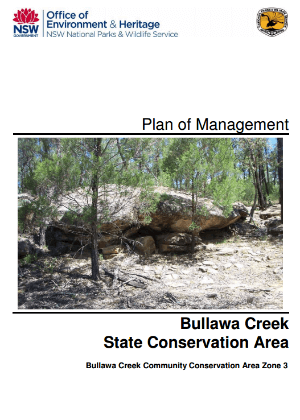 Bullawa Creek State Conservation Area Plan of Management cover