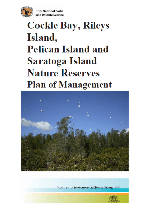 Cockle Bay, Rileys Island, Pelican Island and Saratoga Island Nature Reserves Plan of Management cover