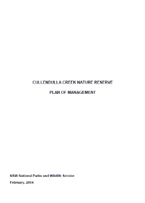 Cullendulla Creek Nature Reserve Plan of Management cover