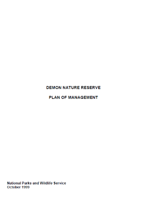 Demon Nature Reserve Plan of Management cover