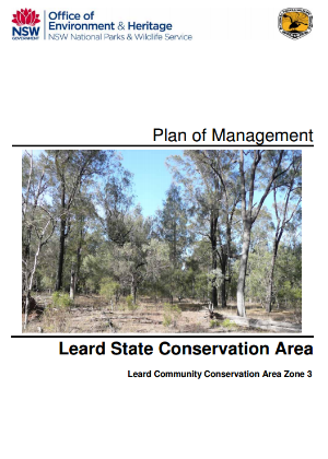Leard State Conservation Area Plan of Management cover