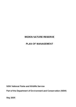 Midkin Nature Reserve Plan of Management