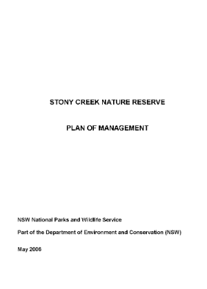 Stony Creek Nature Reserve Plan of Management