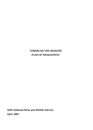 Tarawi Nature Reserve Plan of Management