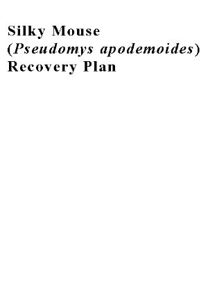 Silky Mouse (Pseudomys apodemoides) Recovery Plan cover.