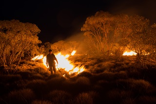 Cultural burning activity at Rick Farley Nature Reserve