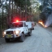 Cat 9 Vehicles on track used for control line hazard reduction burn Yarriabini National Park