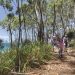 Family walking along the Scribbly Gum track at Jervis Bay National Park.