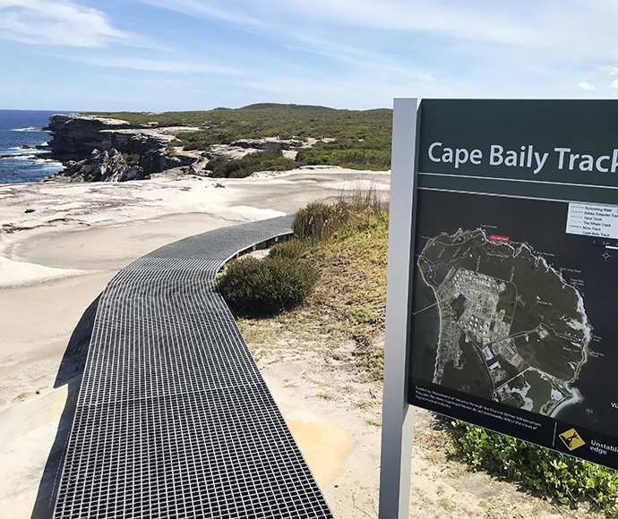 Upgrades to Cape Baily Walking Track are underway, Kamay Botany Bay National Park