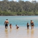 Family swimming, Nelson Lagoon, Mimosa Rocks National Park