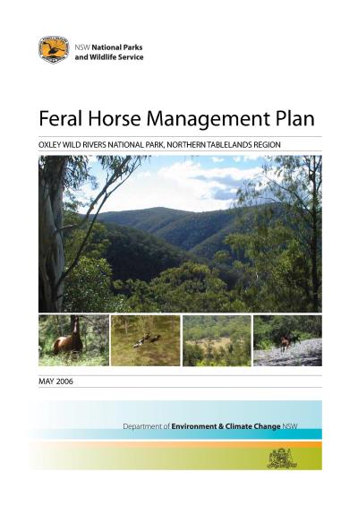 Feral Horse Management Plan: Oxley Wild Rivers National Park